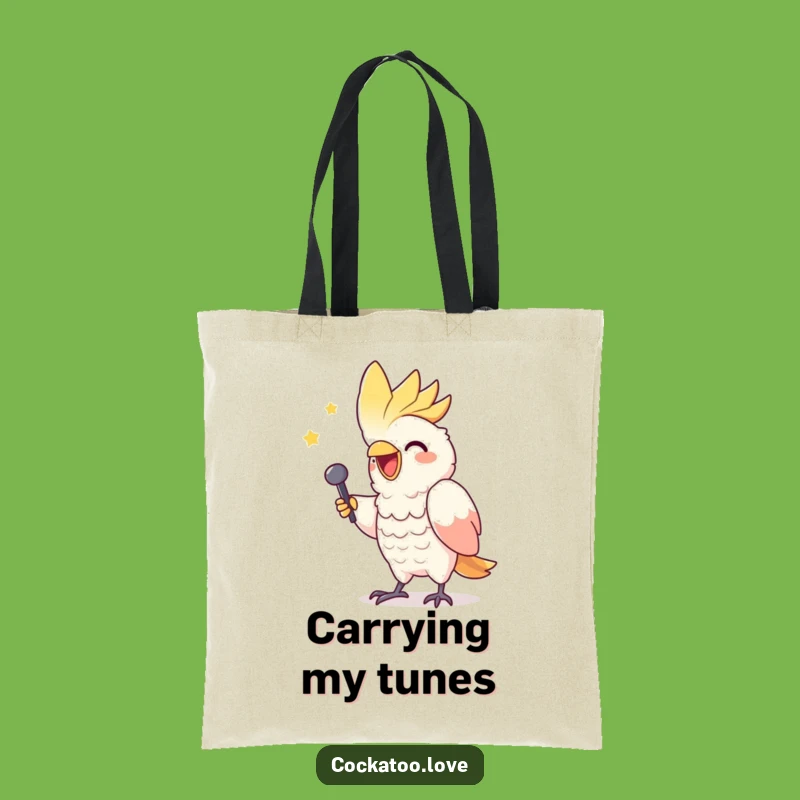 Funny Cockatoo Tote Bag: Carry Your Tunes with a Singing Character